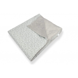 kocyk kwiatki szare silverdots grey