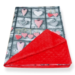 kocyk minky red shabby chic