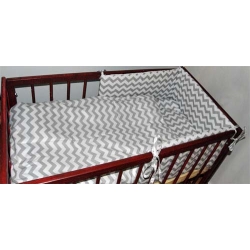 pościel 3-częściowa 120x90cm (ZigZag) z ochraniaczem 180cm