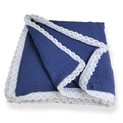 otulacz muslin indygo