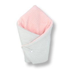 rożek wave pink listki szare
